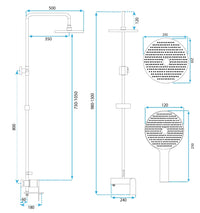 Set Doccia Rea Avalon Gold Brush