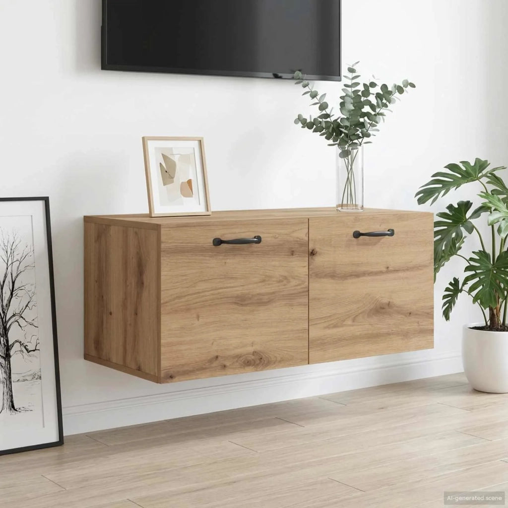 Armadietto a muro A parete Rovere artigianale 80 x 36,5 x 35 cm 8009818