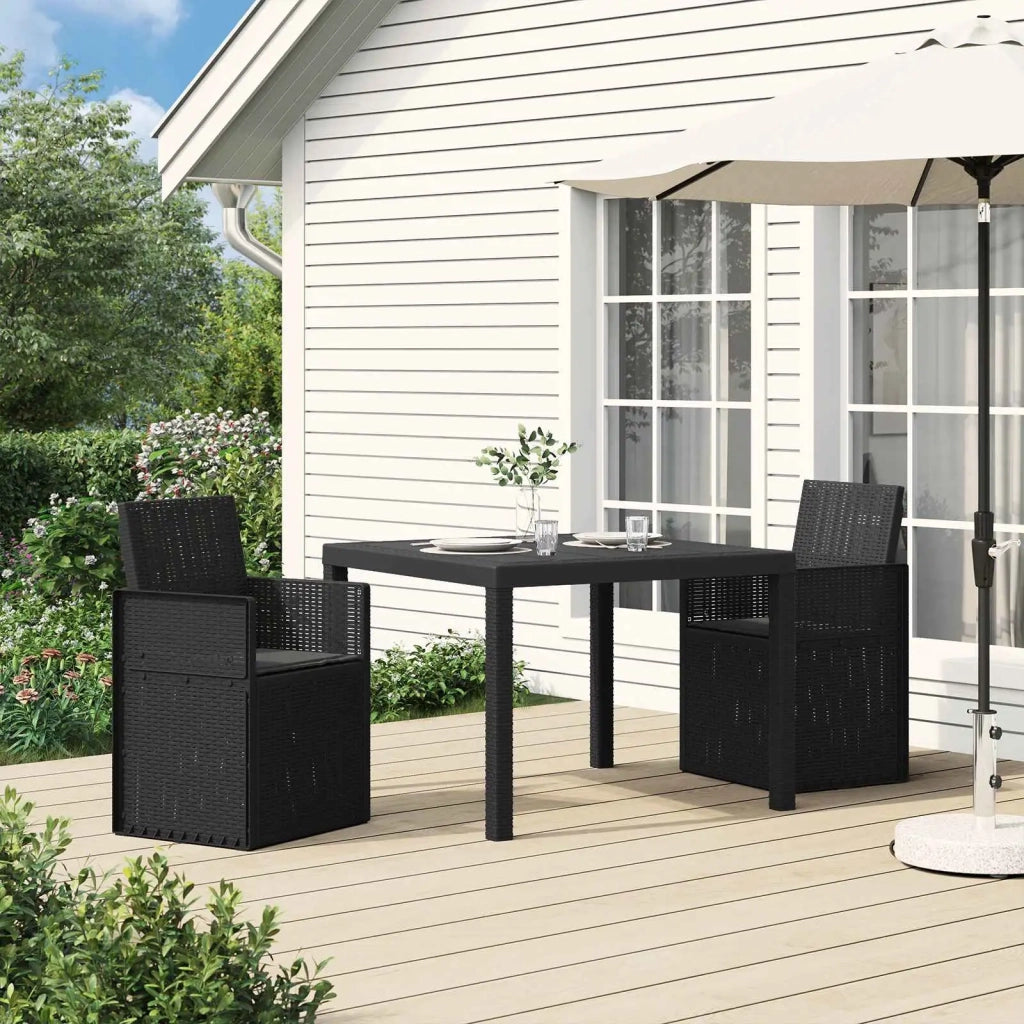 Sedie da pranzo da giardino 2 pcs Antracite PP 899982