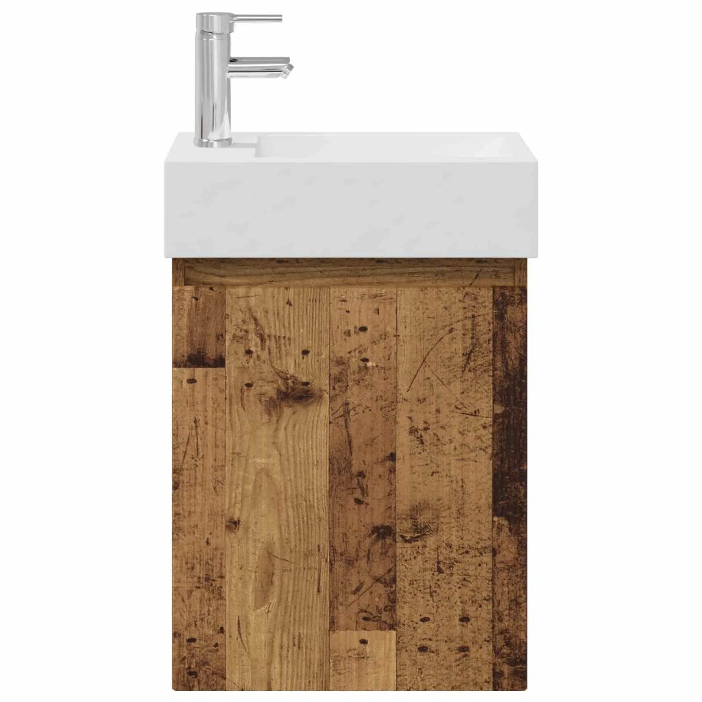 Mobile bagno con rubinetto Legno antico 45,5 x 22,5 x 84 cm 889449