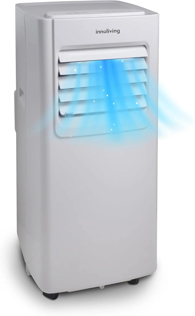 Innoliving Condizionatore Portatile 7000 BTU, 3 Funzioni Raffreddamento, Ventilazione, Deumidificazione, Timer 24h, Telecomando, Display LED, Gas Naturale R290, Fino a 30mq, Classe  A+