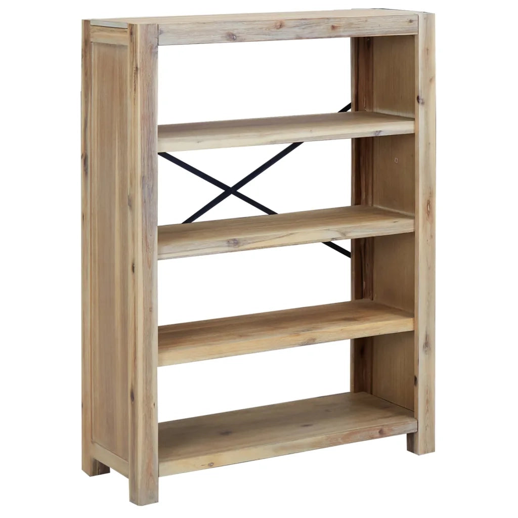 Libreria a 4 Ripiani 80x30x110 cm in Legno Massello di Acacia 345085