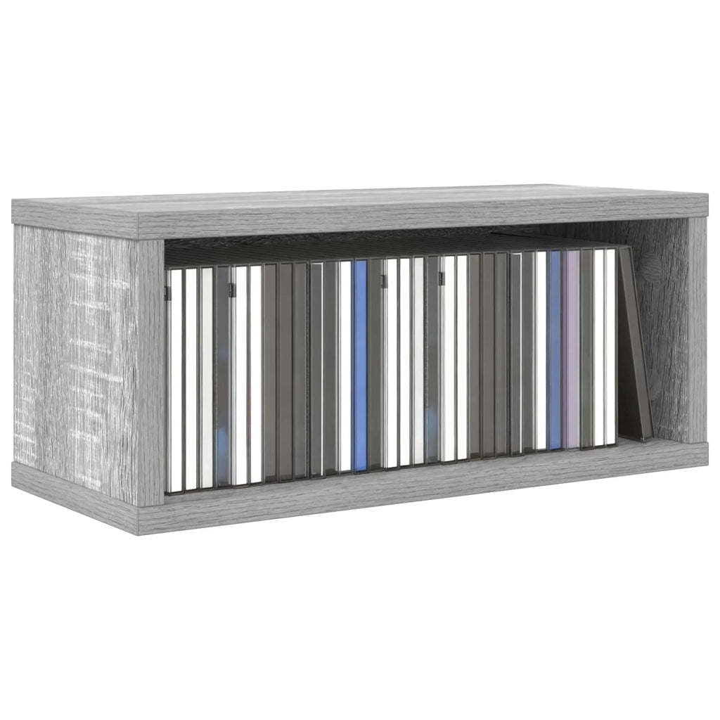 Rack per Stoccaggio CD 2 pz Sonoma grigio 40 x 17 x 17 cm 8012722