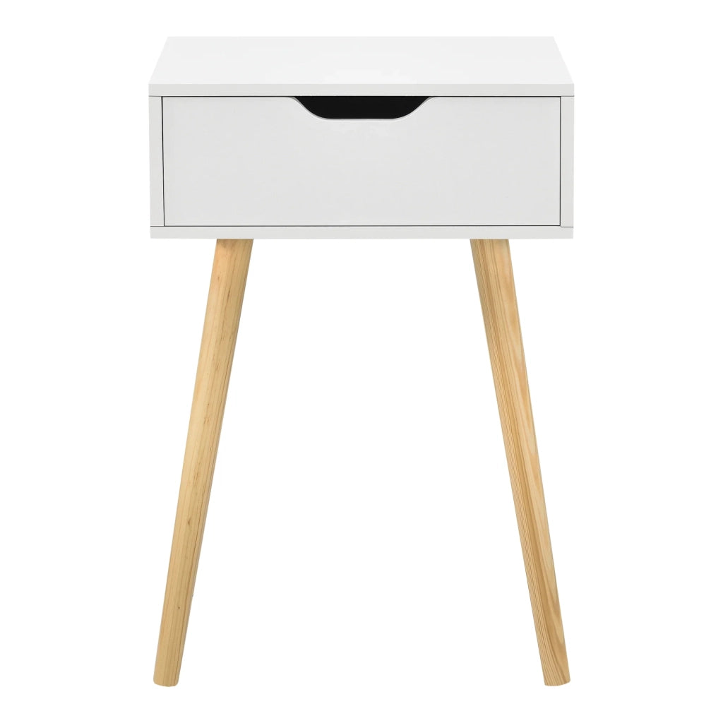 Set di 2 tavolini laterali 60 x 40 x 30 cm bianco 03_0009717