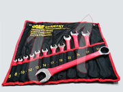 SERIE SET KIT 12 PZ CHIAVI CHIAVE COMBINATE FISSA E STELLA DA 6 A 32 rives gomma