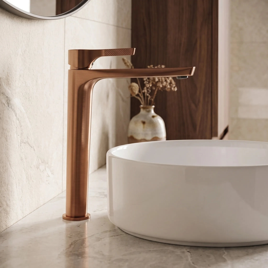 Rubinetto Da Lavabo Premium Rea Maxim Brush Copper High