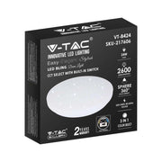 Luce a cupola LED da 24 W-350mm con copertura stellata CCT: 3in1-round