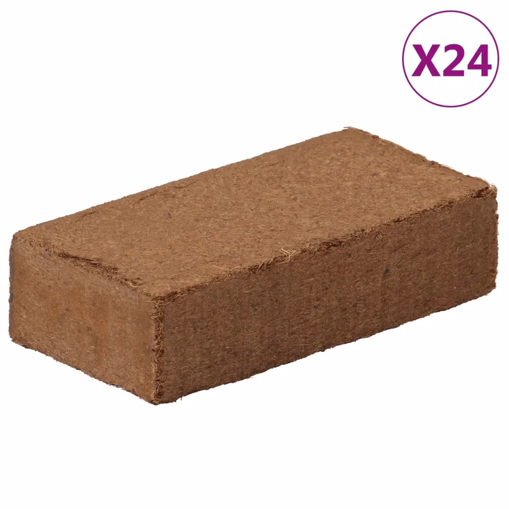 Set di 24 blocchi di cocco naturali per giardinaggio 650 g ciascuno miglioramento del terreno aerazione in fibra di cocco naturale 02_0046199