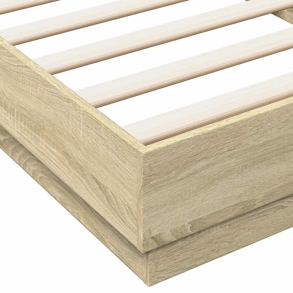 Struttura letto a pavimento Rovere Sonoma 80 x 200 cm