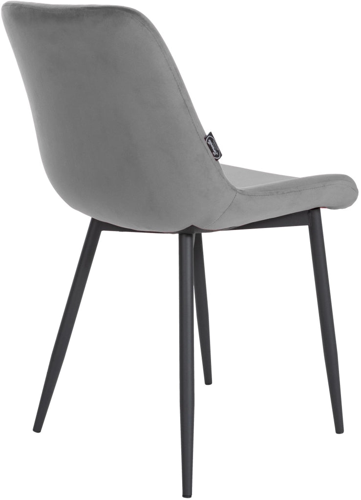 Sedia da pranzo Victoria Velvet Cover grigio