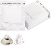 Filtro per caffè per l'uso in campeggio - 100 pezzi filtro a goccia con orecchio pendente - filtro per caffè portatile - sacchetti filtro per caffè-tea a goccia - per la maggior parte delle tazze - viaggiare a casa ufficio campeggio