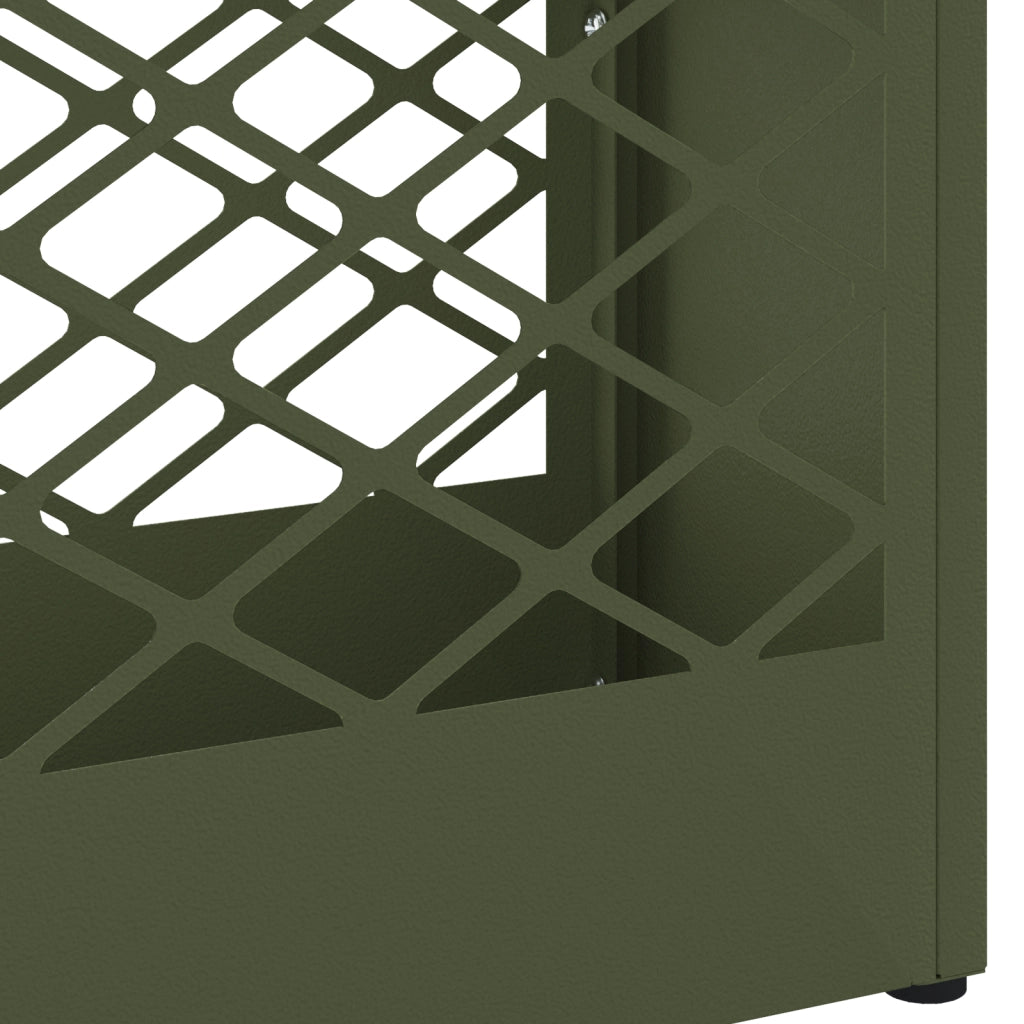 Portaombrelli Verde Oliva Metallo Medio Intarsi Decorativi