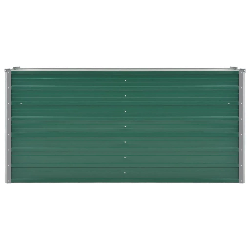 Fioriera rialzata per piante e fiori acciaio zincato 160 x 40 x 77 cm verde 02_0001094