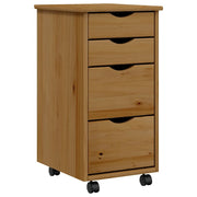 Carrello portaoggetti con cassetti pratico spazio contenitivo 34 x 39 x 65,5 cm legno di pino color miele 02_0047171