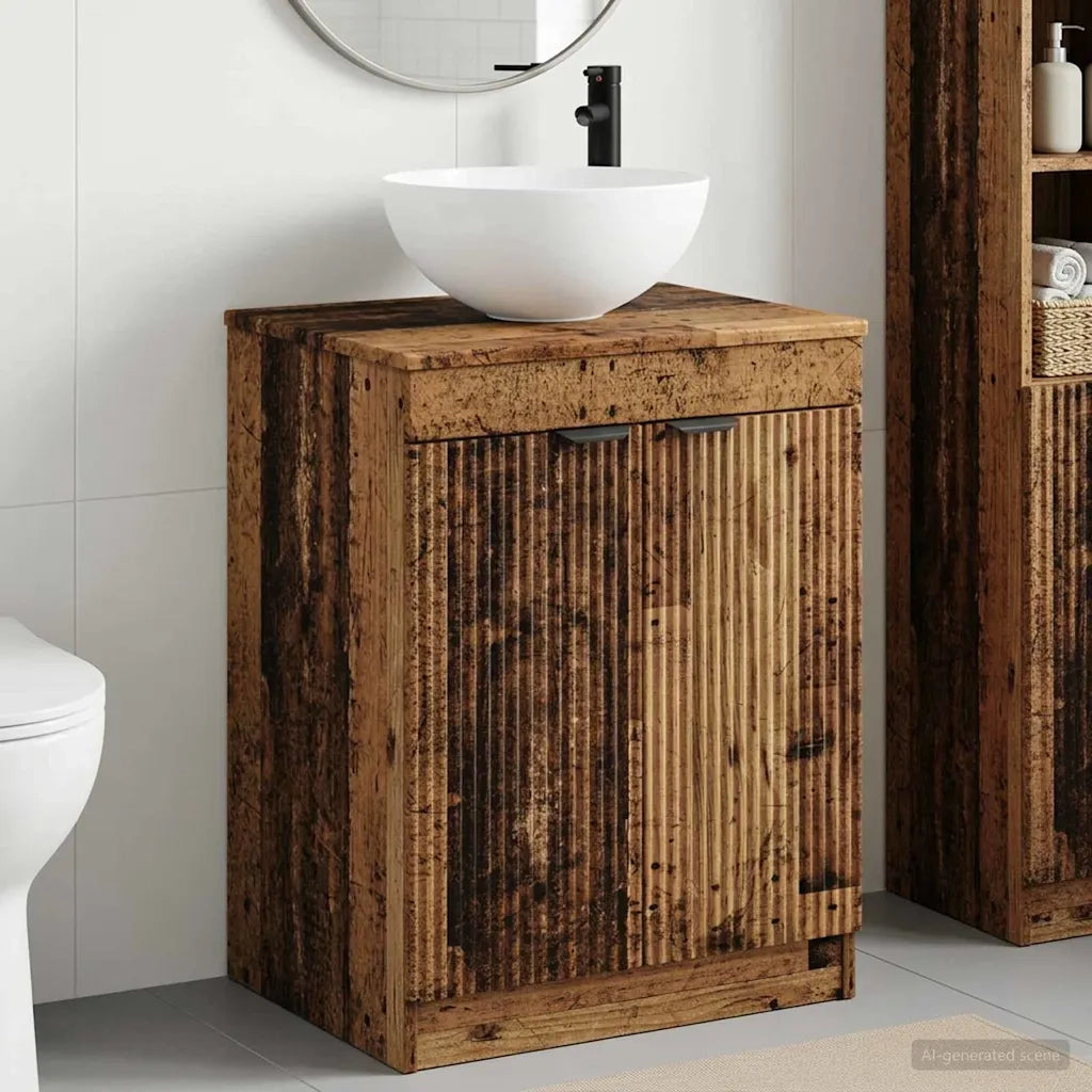 Set di mobili per il bagno Legno antico Legno ingegnerizzato 3404212