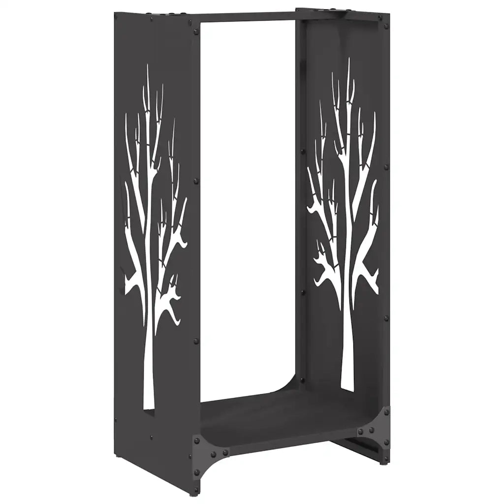 Rastrelliera per Legna da Ardere Nera 40x30x80 cm CFW9843707