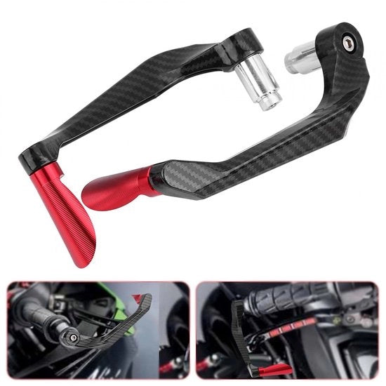 Composizione a Carbonio di Alta Qualità - Cambio a Leva - Stabilizzatore di Sterzo - Duraturo - Sicurezza - Posizione Ideale del Pedale - Freni per Motocicletto