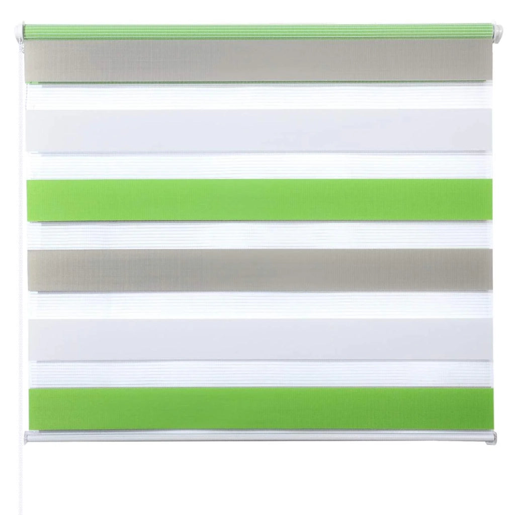 Tenda a rullo giorno e notte Zebra doppio strato 45x150 cm bianco verde grigio 19_0000858