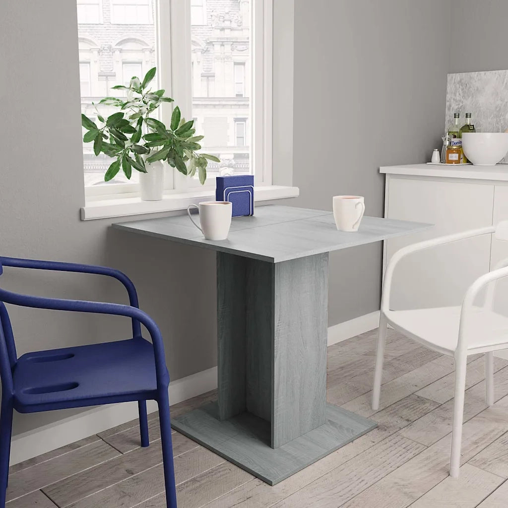 Tavolo da Pranzo grigio sonoma 80x80x75 cm in Legno Multistrato 825823