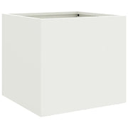 Fioriera | Cassetta per fiori | Vaso Bianca 32x30x29 cm in Acciaio