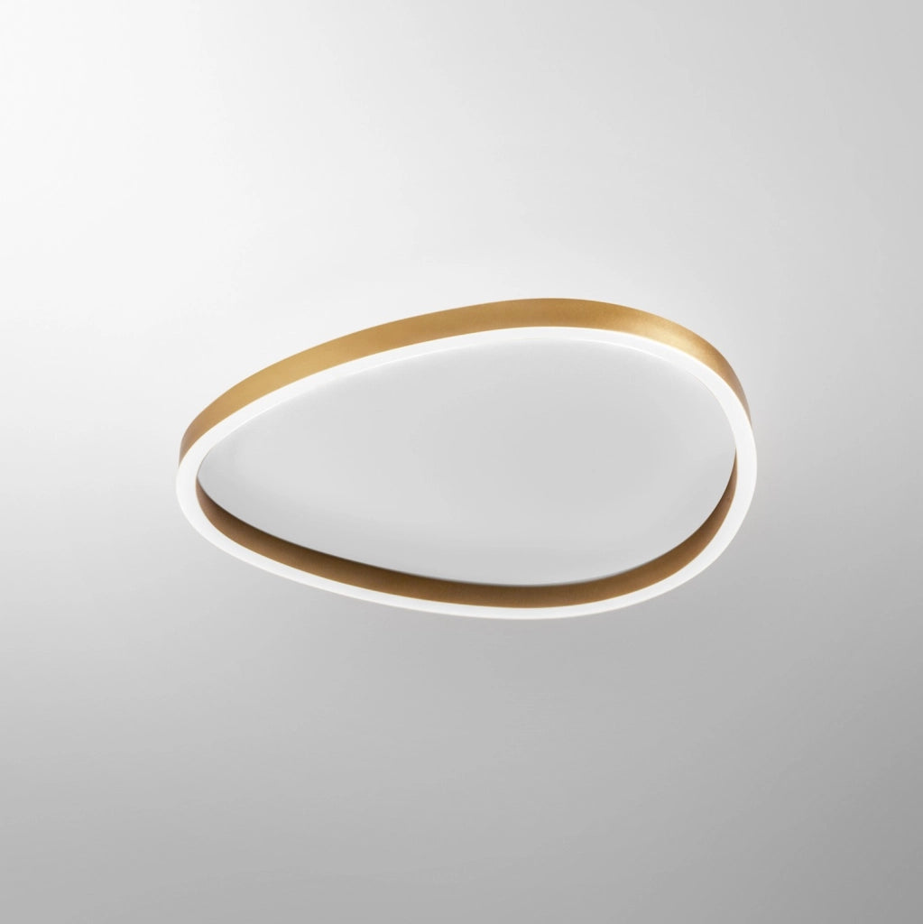 Ecaris P/M Lampada a soffitto 50W+10W LED 3100-3200lm CCT 3000K/4000K Dimmerabile in Alluminio Oro Spazzolato - Gealuce