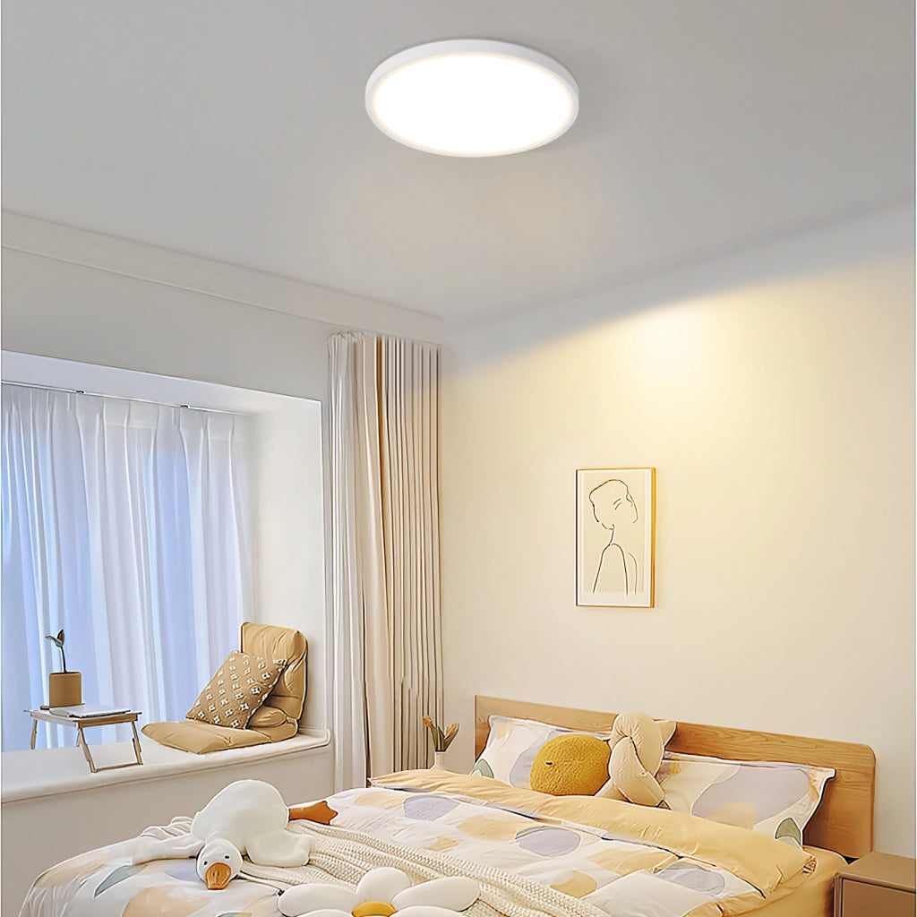 ZMH Lampada da soffitto plafoniera LED bianca minimalista 18cm 15W per camera letto cucina