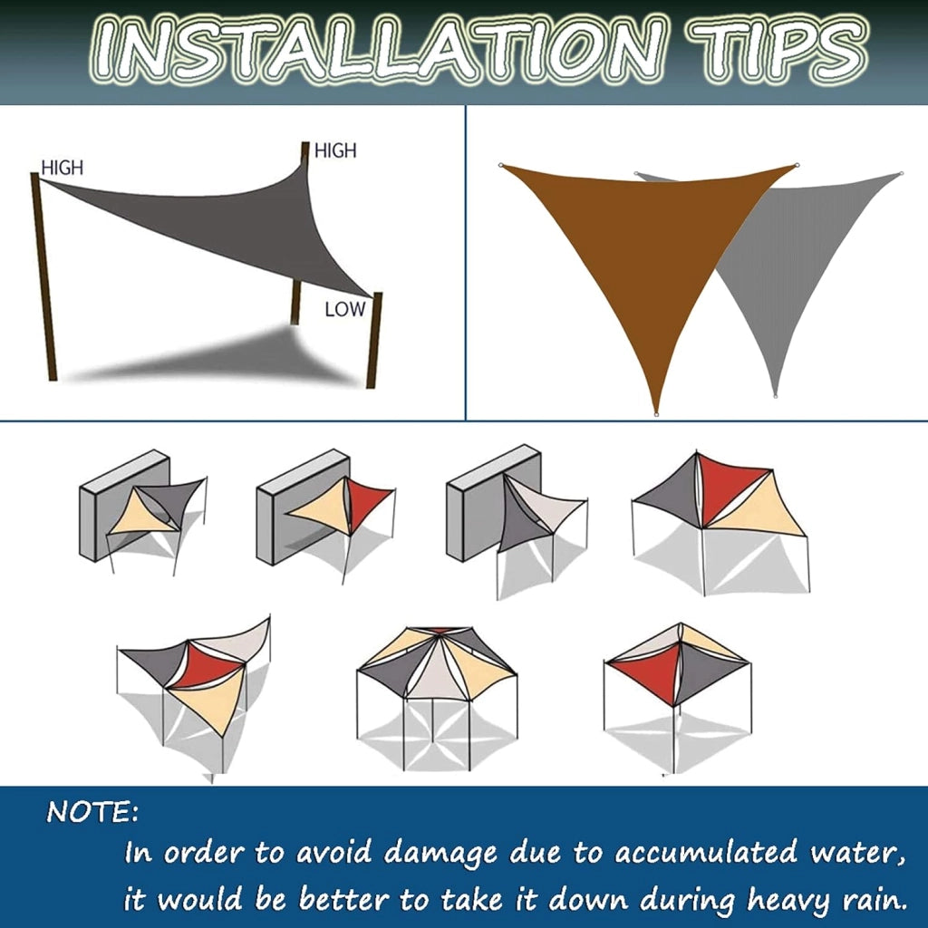 Tenda parasole per esterni, per patio, giardino, cortile e piscina, tessuto impermeabile e protettivo dai raggi UV