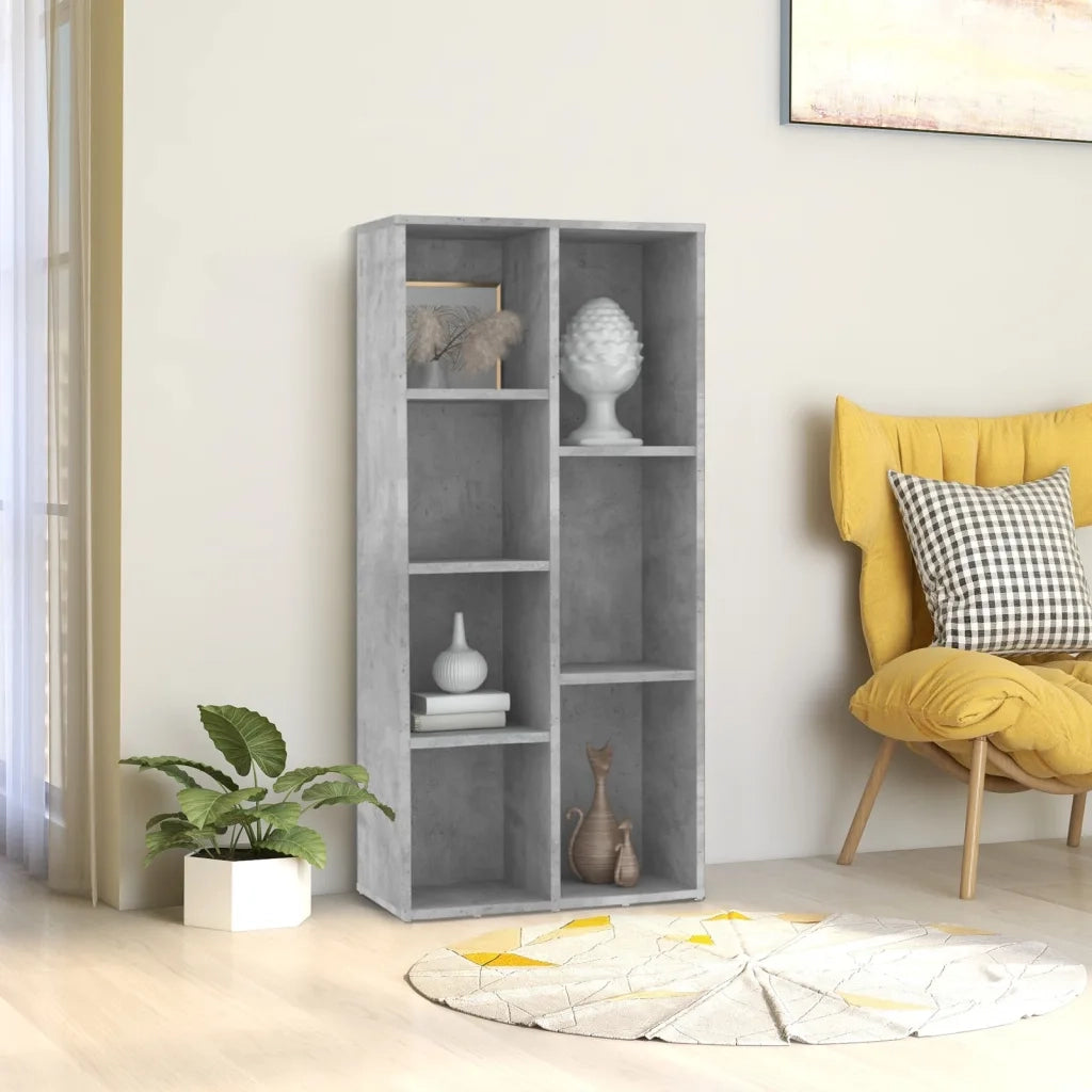 Libreria Grigio Cemento 50x25x106 cm in Legno Multistrato 801111