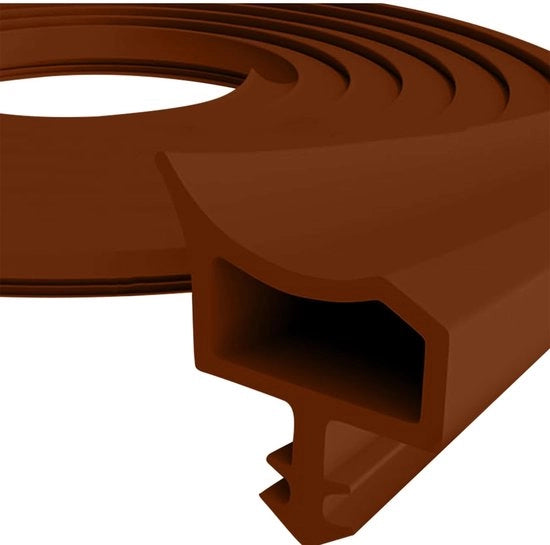 Dichiarazione di Solidità - Gomma per Duri - Autoadesivo - 15 m - Alta Qualità PVC - Isolamento Acustico - Sigillature per Porte - Flessibile - 4 mm Larghezza di Sporgenza - Sigillante per Porte