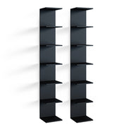 Vicco Libreria da parete Nero 30 x 190 cm aperto