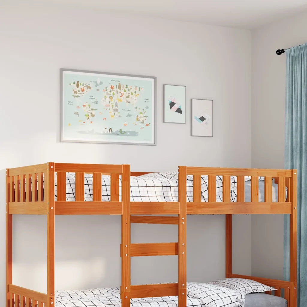vidaXL Letto Bambini senza Materasso Marrone Cera 90x190 cm Legno Pino