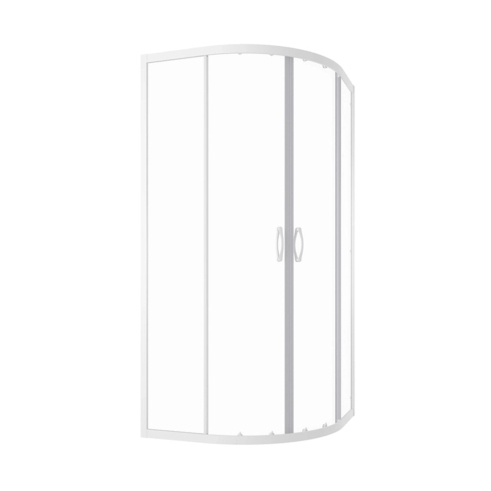 Box doccia semicircolare 90x90 cm trasparente 4 mm profili bianchi | Grenada