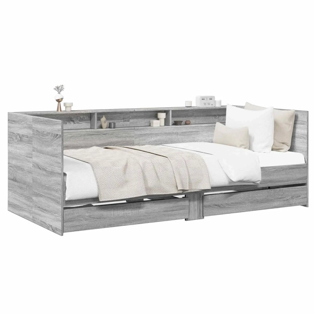 Telaio del letto con storage Sonoma grigio 80 x 200 cm 3429641