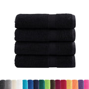 vidaXL Asciugamani Premium SOLUND 4 pz Neri 50x100 cm 600 g/m²