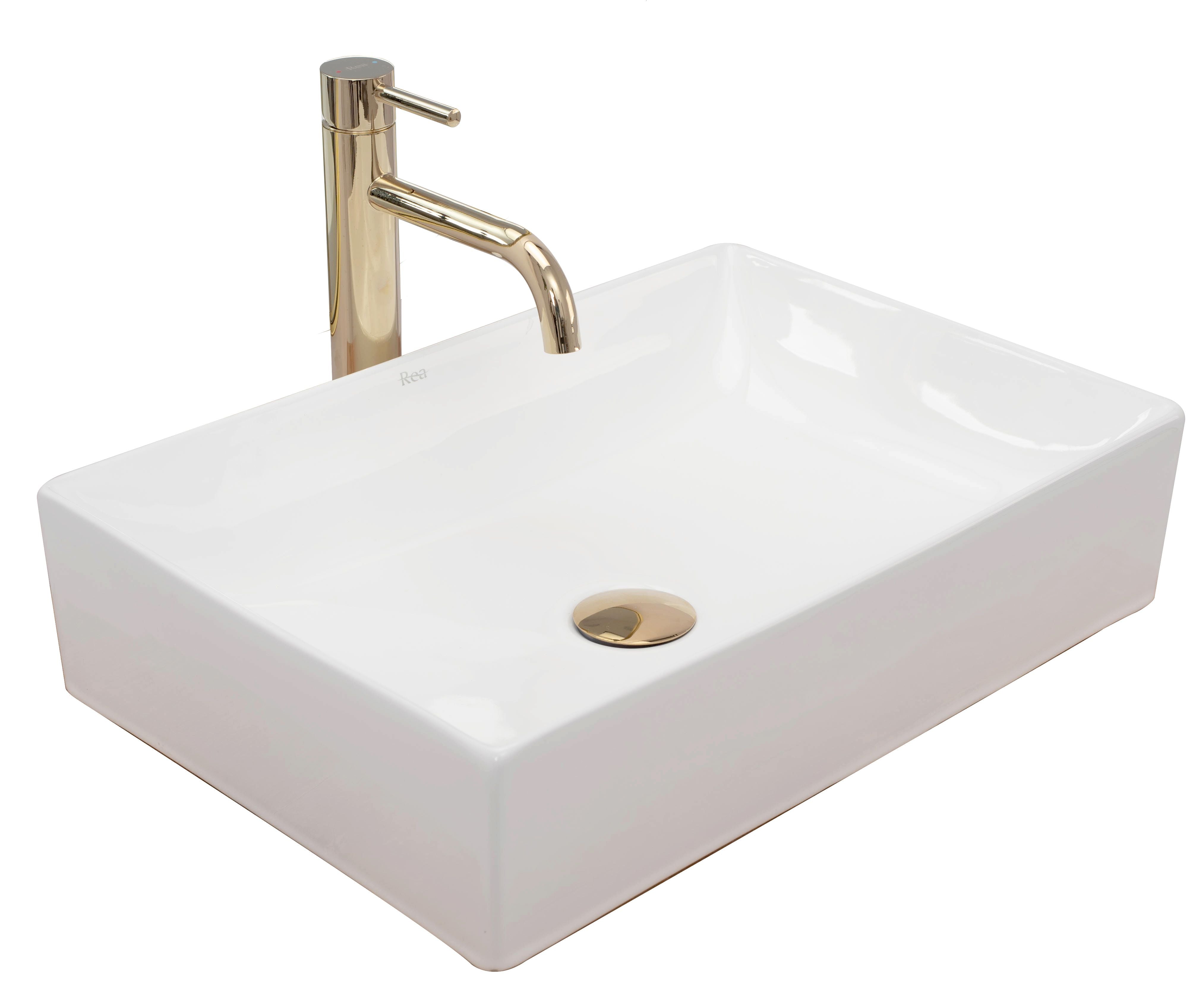 Lavabo Da Appoggio Rea Inga White