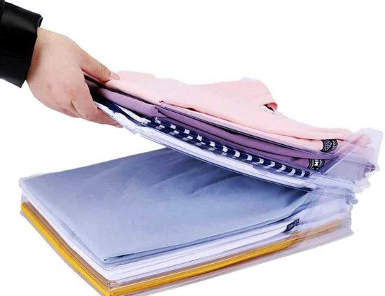 Organizzatore di magliette a spazio ridotto per armadi e cassetti, 10 compartimenti