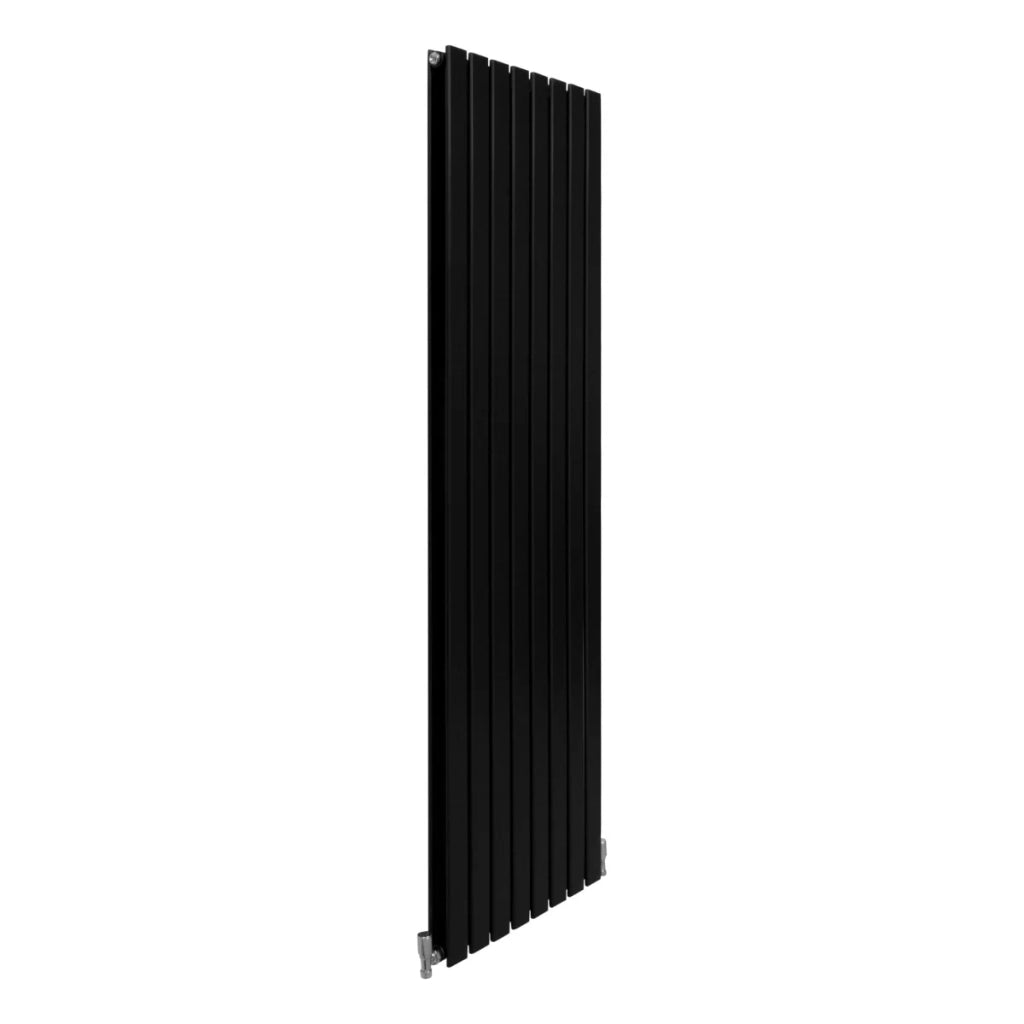 Radiatore Termosifone Termoarredo Design Piatto Pannello Elementi Nero Opaco