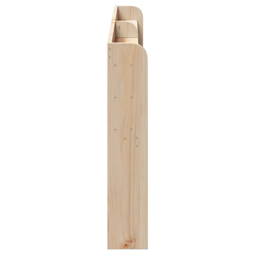 Testiera con Ripiani 180 cm in Legno Massello di Pino