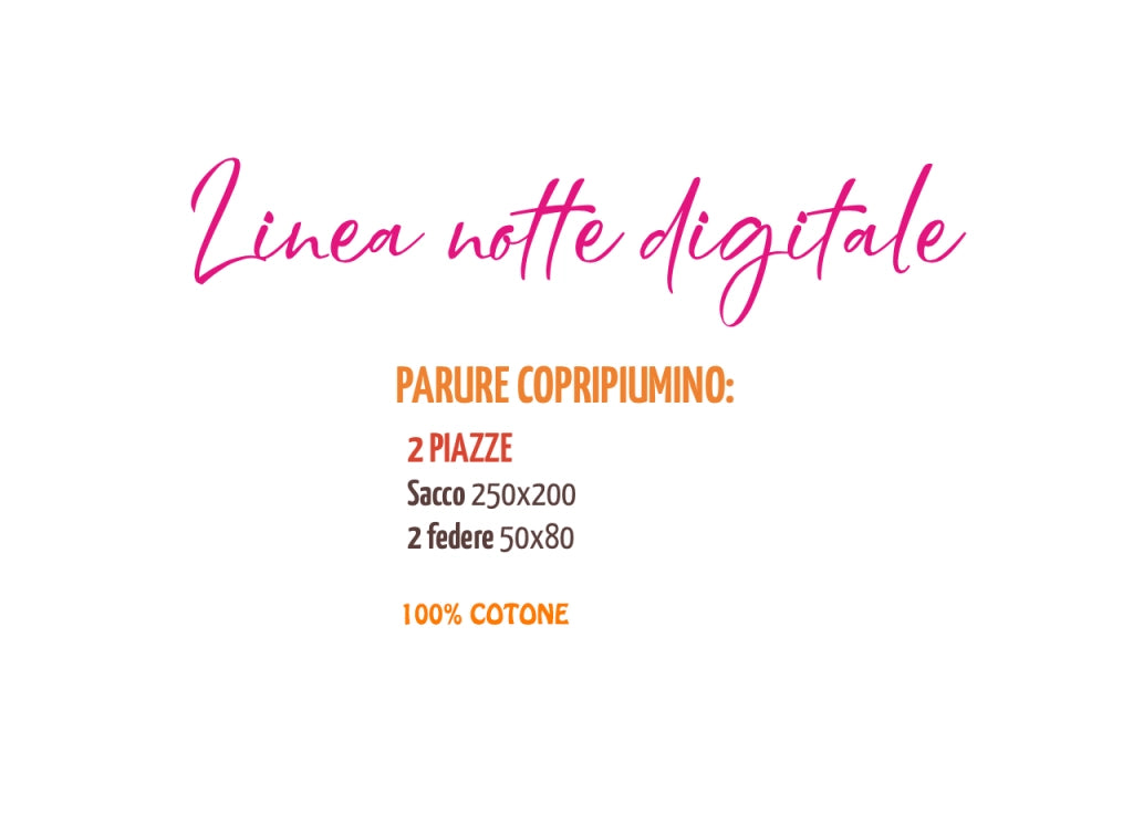 Copripiumino Matrimoniale Stampa Digitale Made Italy 100% Cotone Garden