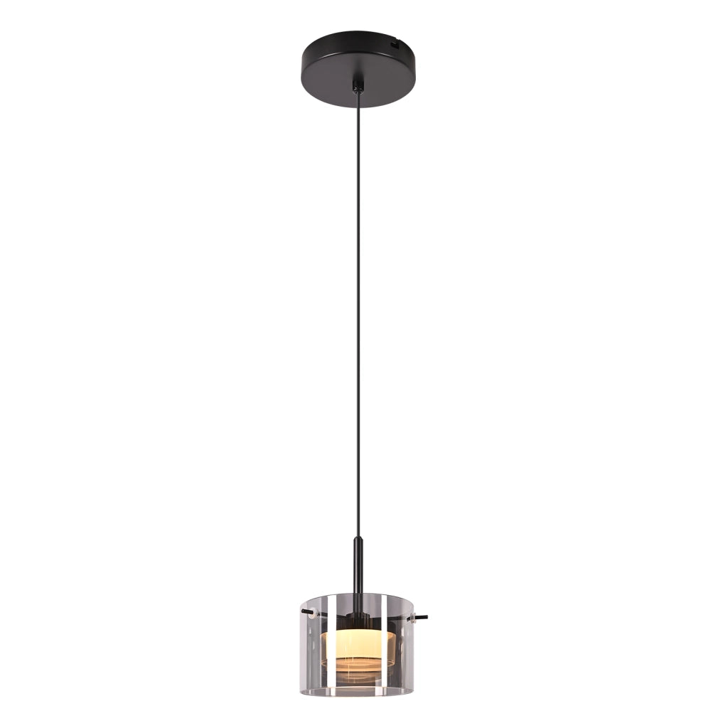 ZMH Lampada a Sospensione Vetro 1 Luce 140 cm LED Altezza Regolabile per Sala da Pranzo Soggiorno Camera da Letto