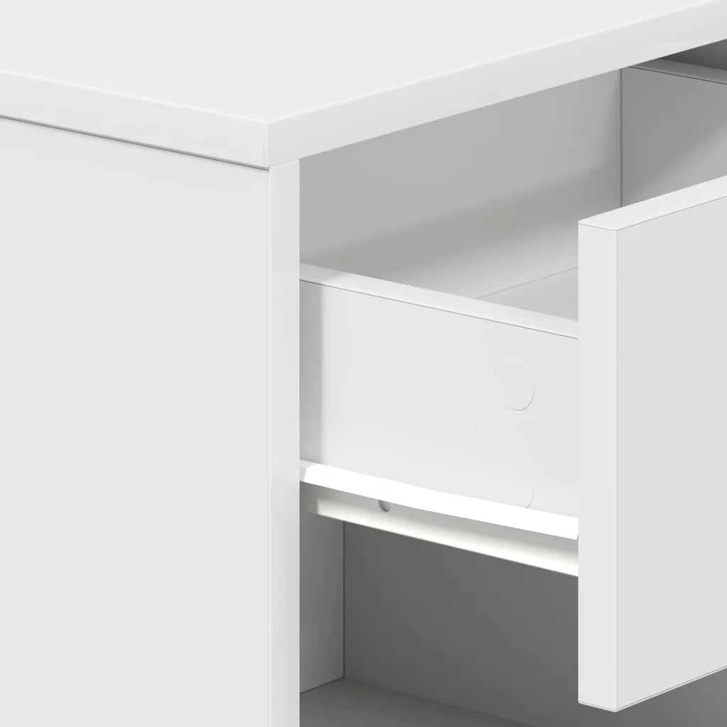 Comodini 2 pz con Cassetto Bianco 39x28x41 cm