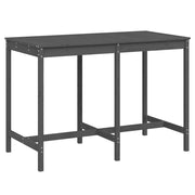 Tavolo da Giardino | Tavolino da esterno Grigio 159,5x82,5x110 cm Legno Massello Pino