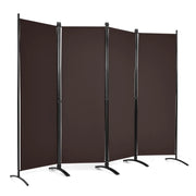 Paravento pieghevole 220 x 173 cm divisorio per interni/esterni dal design moderno in ferro marrone 20_0013041