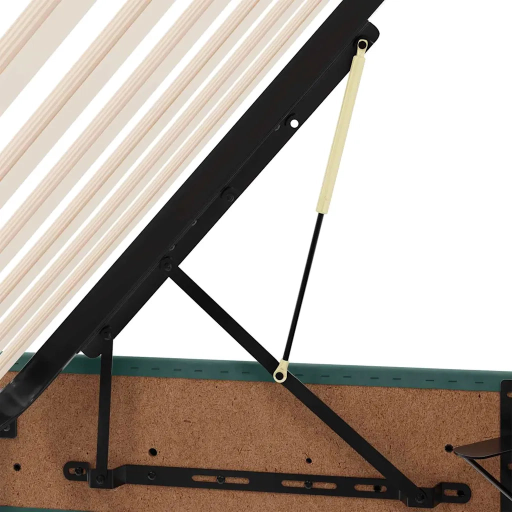 Letto con contenitore LED e materasso Verde Scuro 90 x 200 cm 3371310