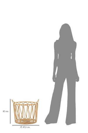 Cesta Panama Ø 49,6x42 cm in Ferro e Plastica