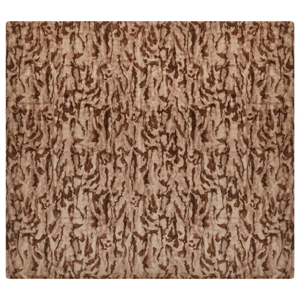 Coperta moderna in poliestere in pelliccia sintetica marrone 200 x 220 cm morbida pelliccia sintetica