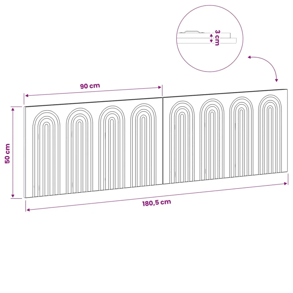 Testiera da Muro ALKMAAR Grigio Cemento Legno ingegnerizzato 896278