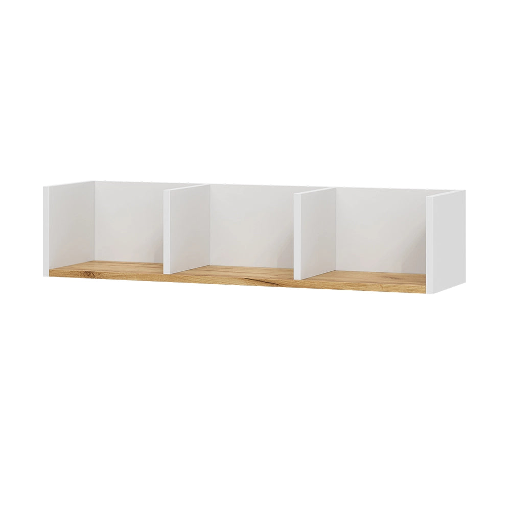 Vicco Libreria da parete Rovere bianco/dorato 90 x 20 cm