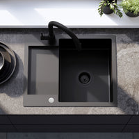 Lavello In Acciaio Paul Black senza rubinetto da cucina