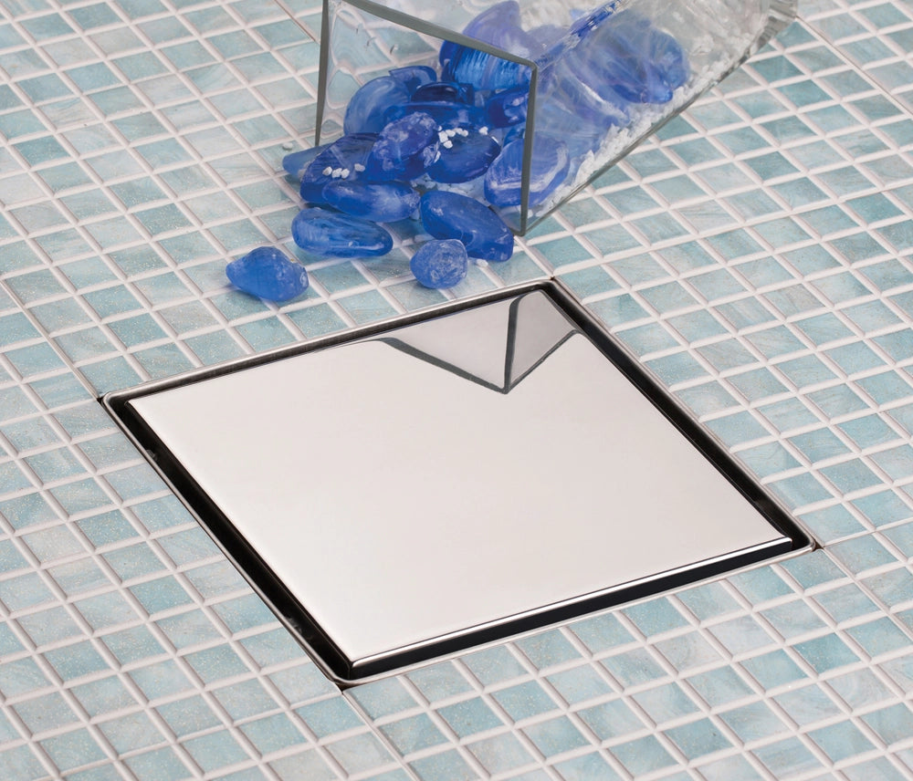 Piletta a filo pavimento Tile Holder 15x15 Aisi 304 Ferplast Diametro: ø50